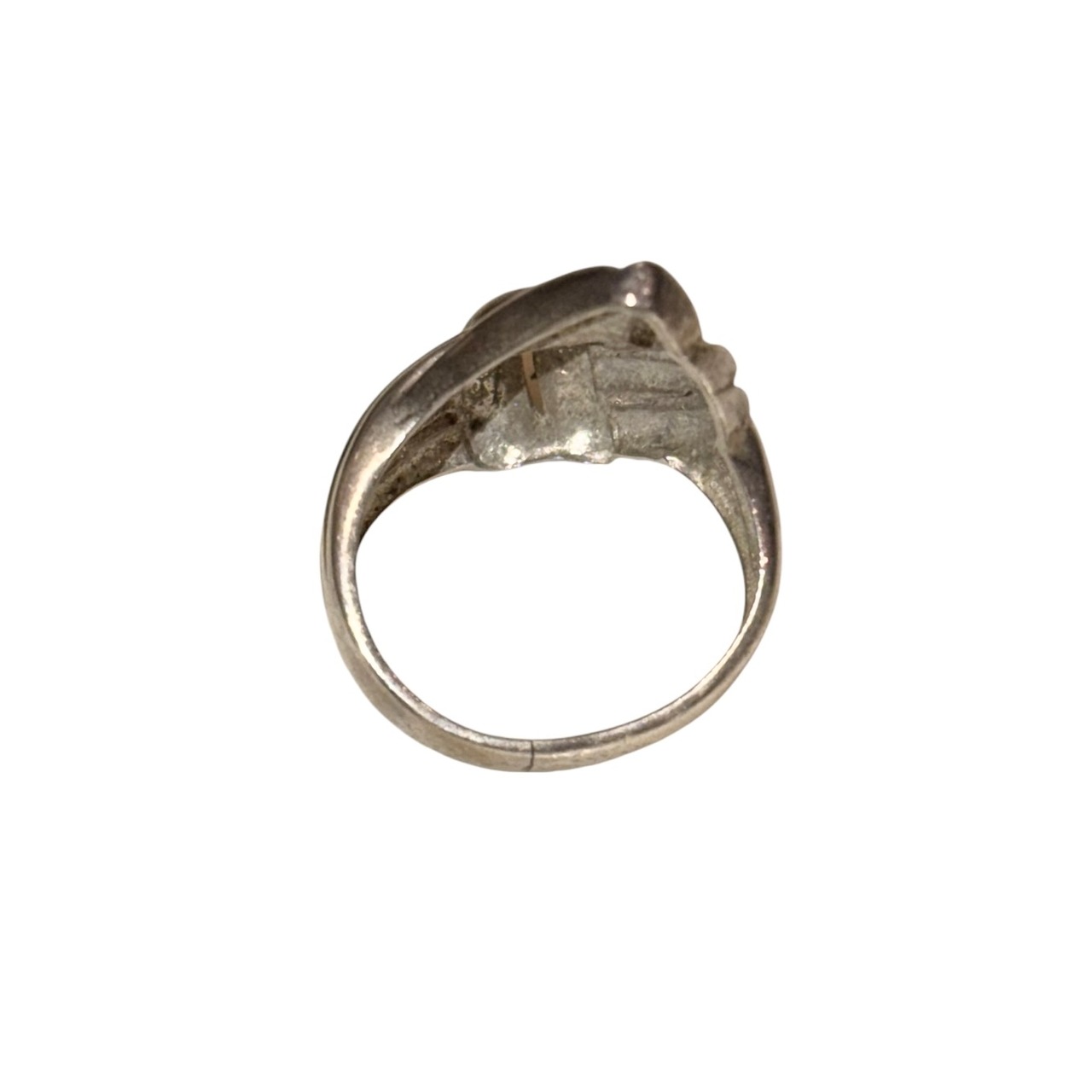 vintage silver abstract wide ring