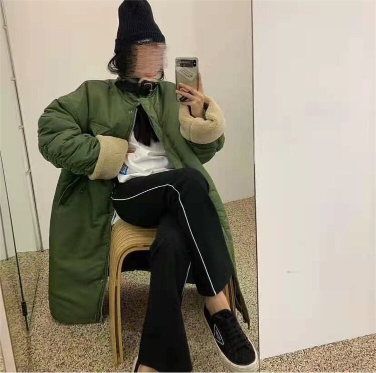 人気カラー再入荷 婦人服 スタンドカラー ジッパー ゆったりする コットン 中・長セクション コート