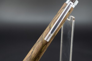 【魅惑の黒い紋様】黒柿 孔雀杢 極上 ① silver BP