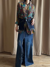 exotic paisley sheer light jacket-5184-9