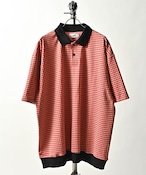 ATELANE  retro jacquard pattern polo shirt (RED) 23A-14080