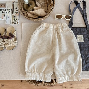 夏リネンハーフパンツ