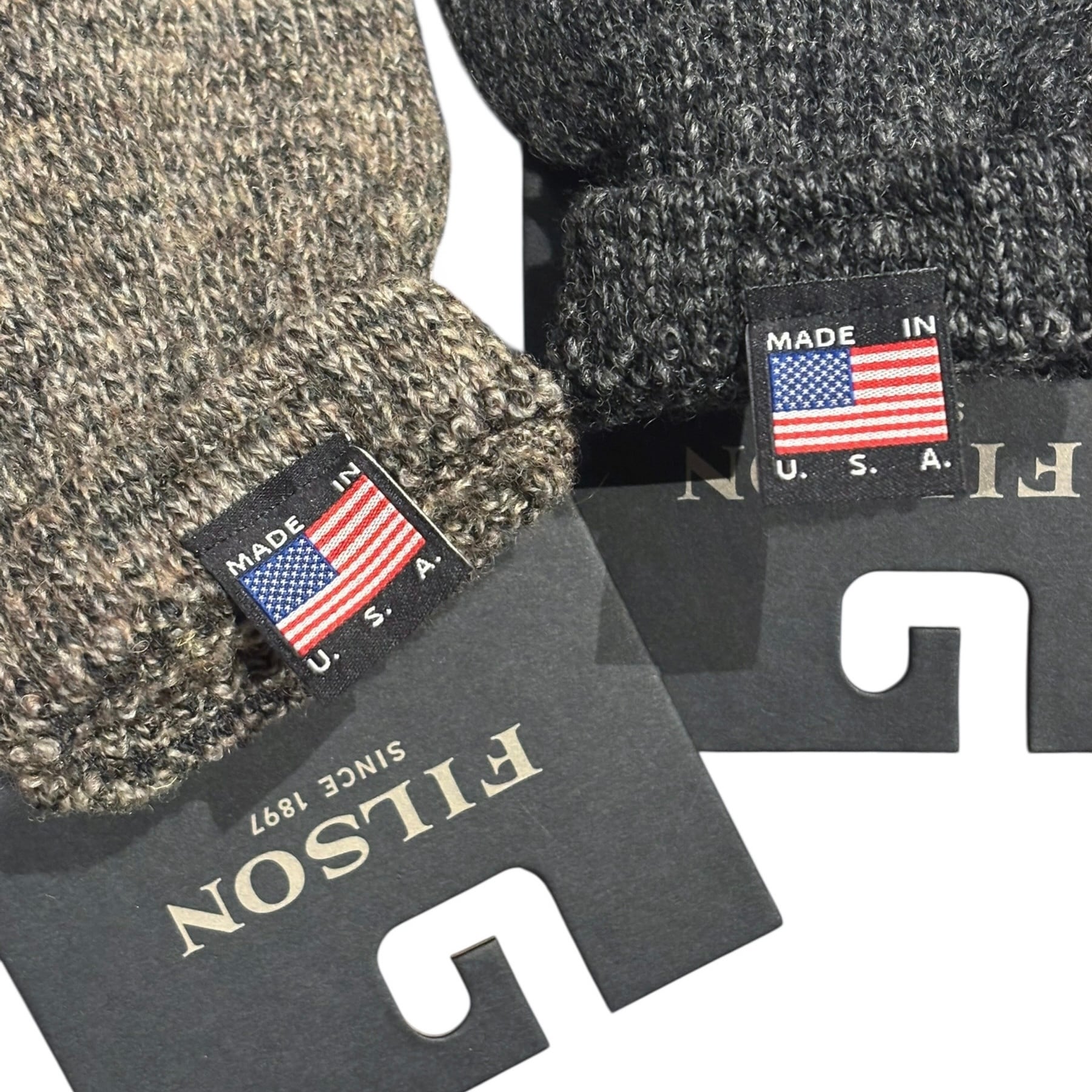 FILSON フィンガーレスニットグローブ チャコール グレー 2点セット L FILSON / Fingerless Knit Gloves - Made in USA（フィルソン