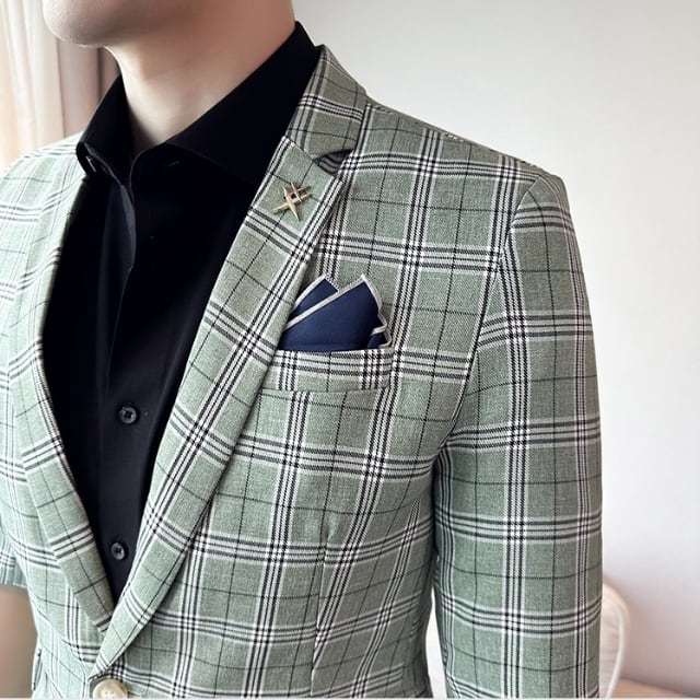 予約販売】2点セット スーツ メンズ セットアップ 五分袖 ジャケット