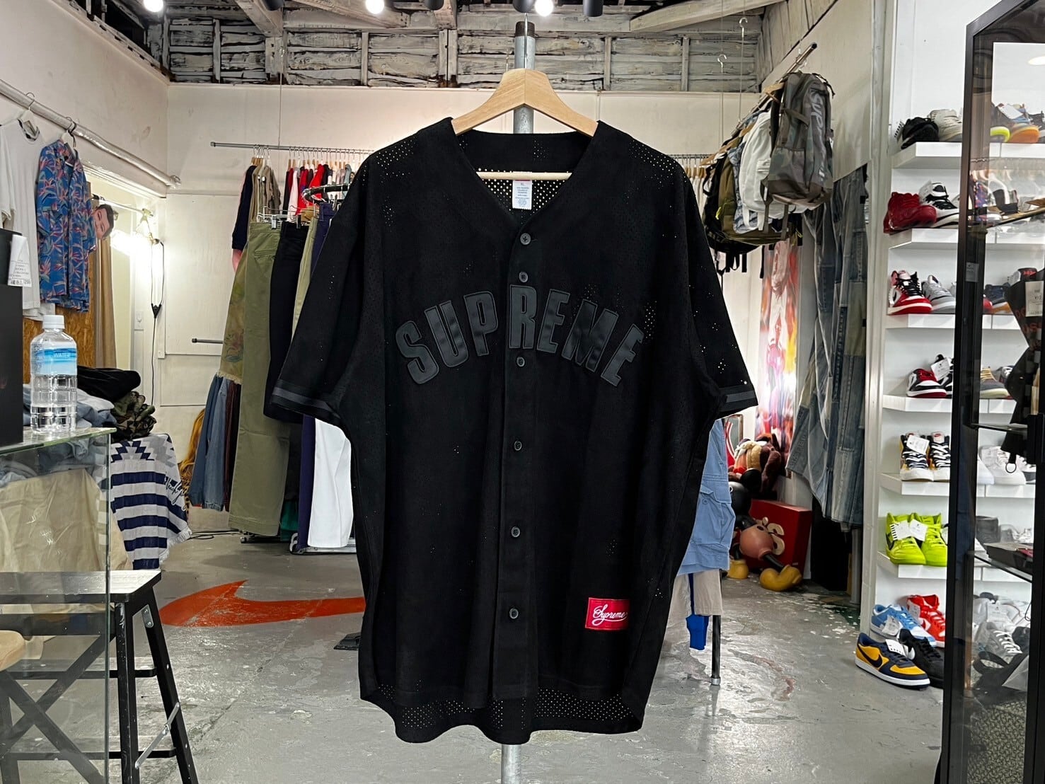 Supreme ULTRASUEDE MESH BASEBALL JERSEY BLACK XL 43819 | BRAND  