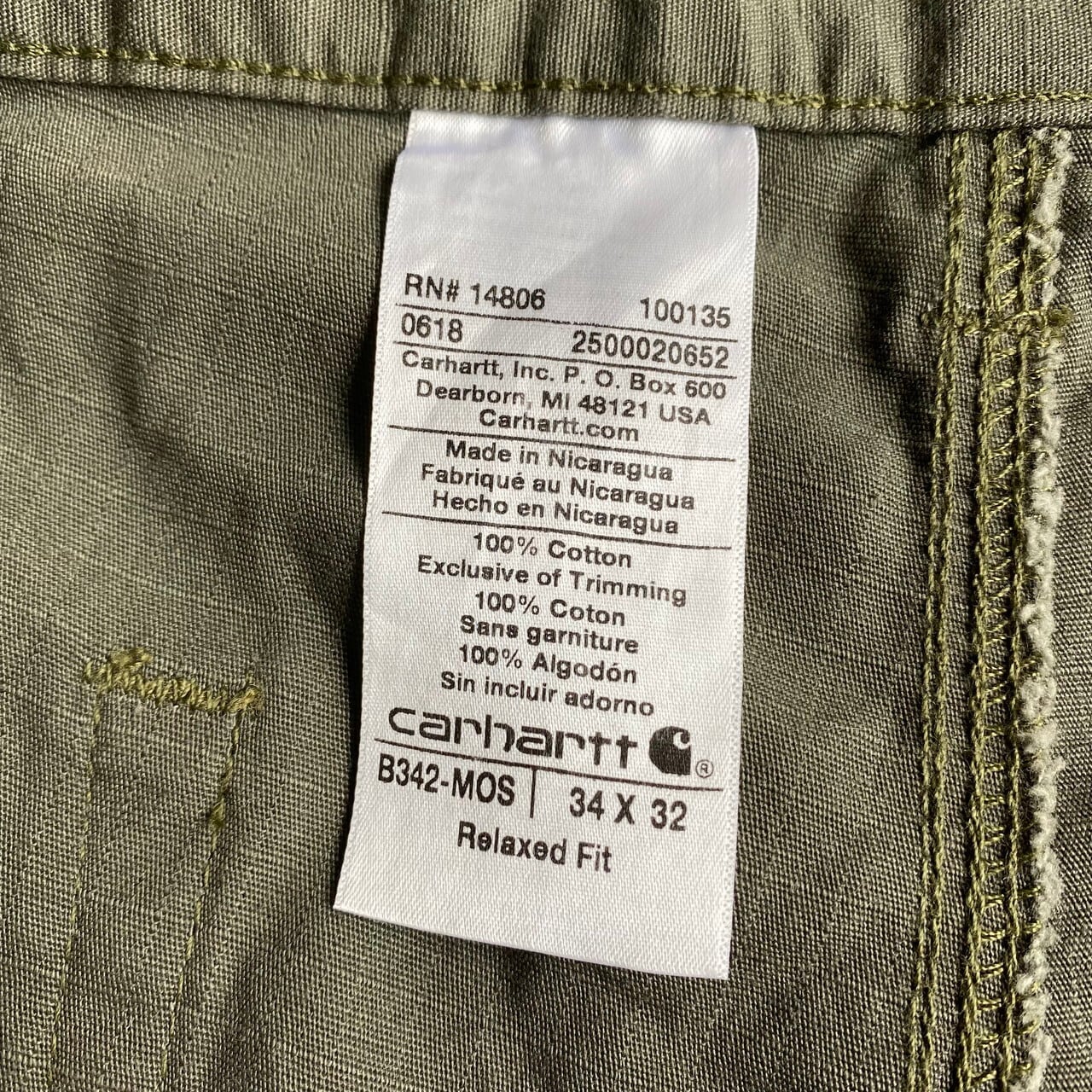 新品未使用品 Carhartt カーハート コットン リップストップ カーゴ ...