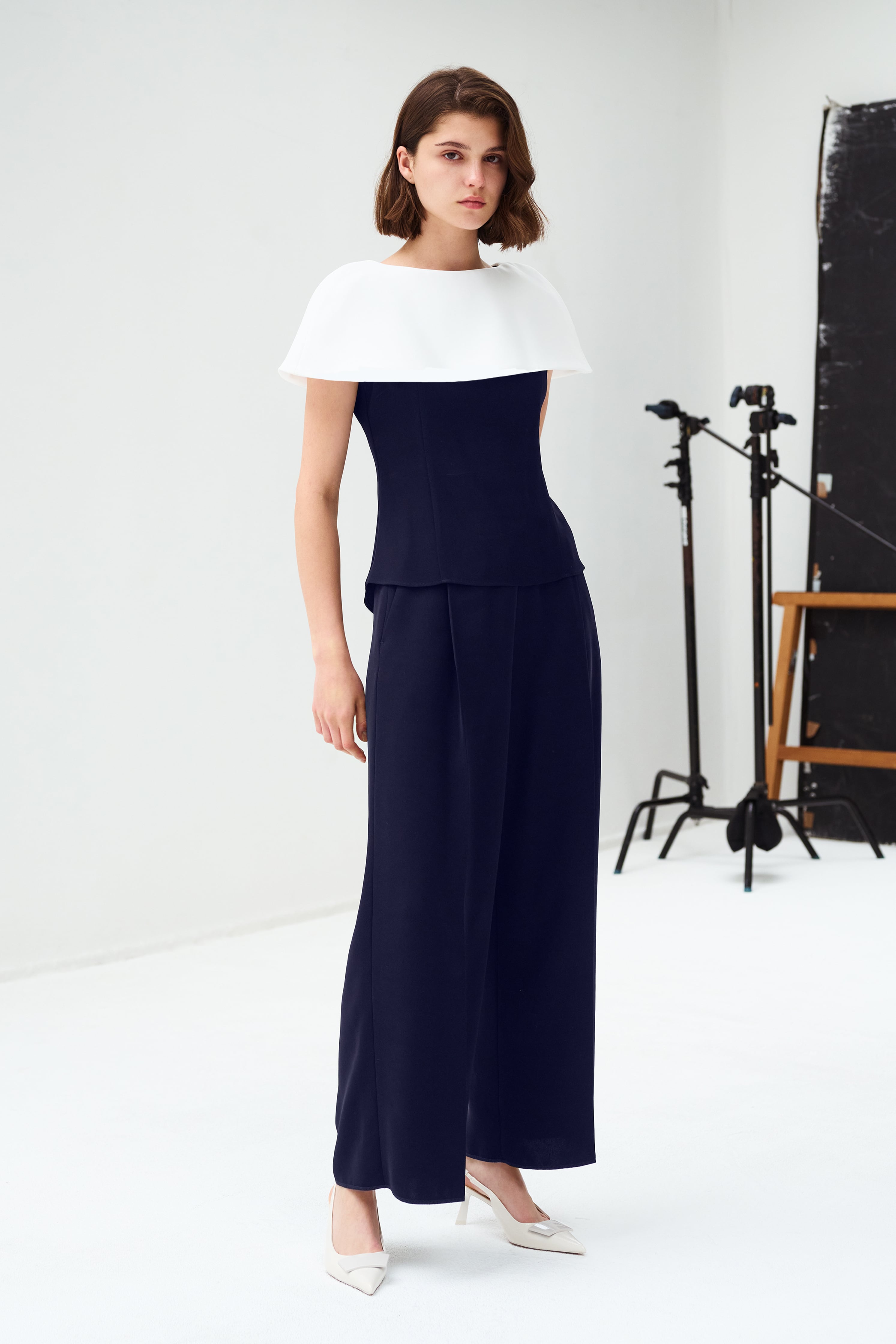 CAPE TWILL TOP NAVY | AMICA・kids