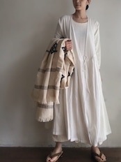 A HOPE HEMP | 単糸天竺《ヘンプ × コットン》 DROP SHOLDER LOOSE OPドロップショルダー ルーズ ワンピース