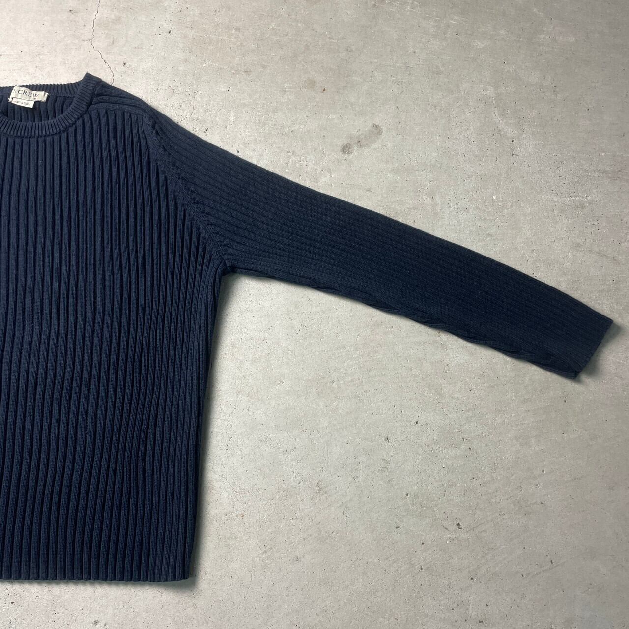 90〜00年代 日本製 J.CREW Jクルー コットンニットセーター リブニット
