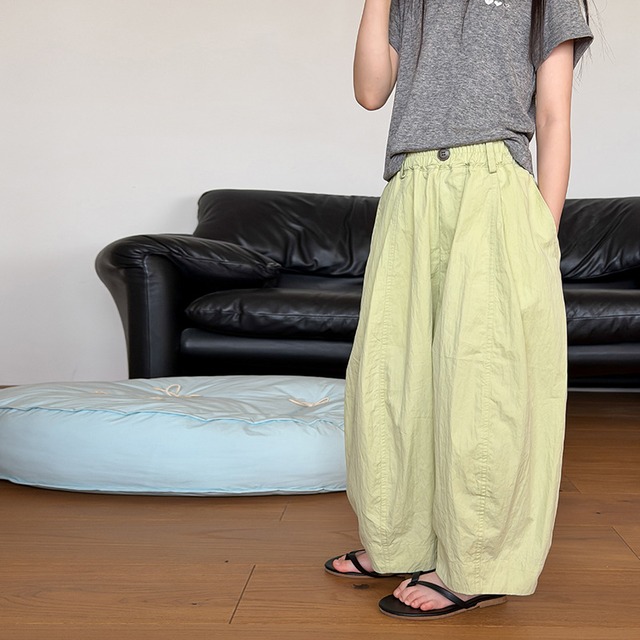 【KID】シンプル軽量カジュアルワイドパンツ - 11