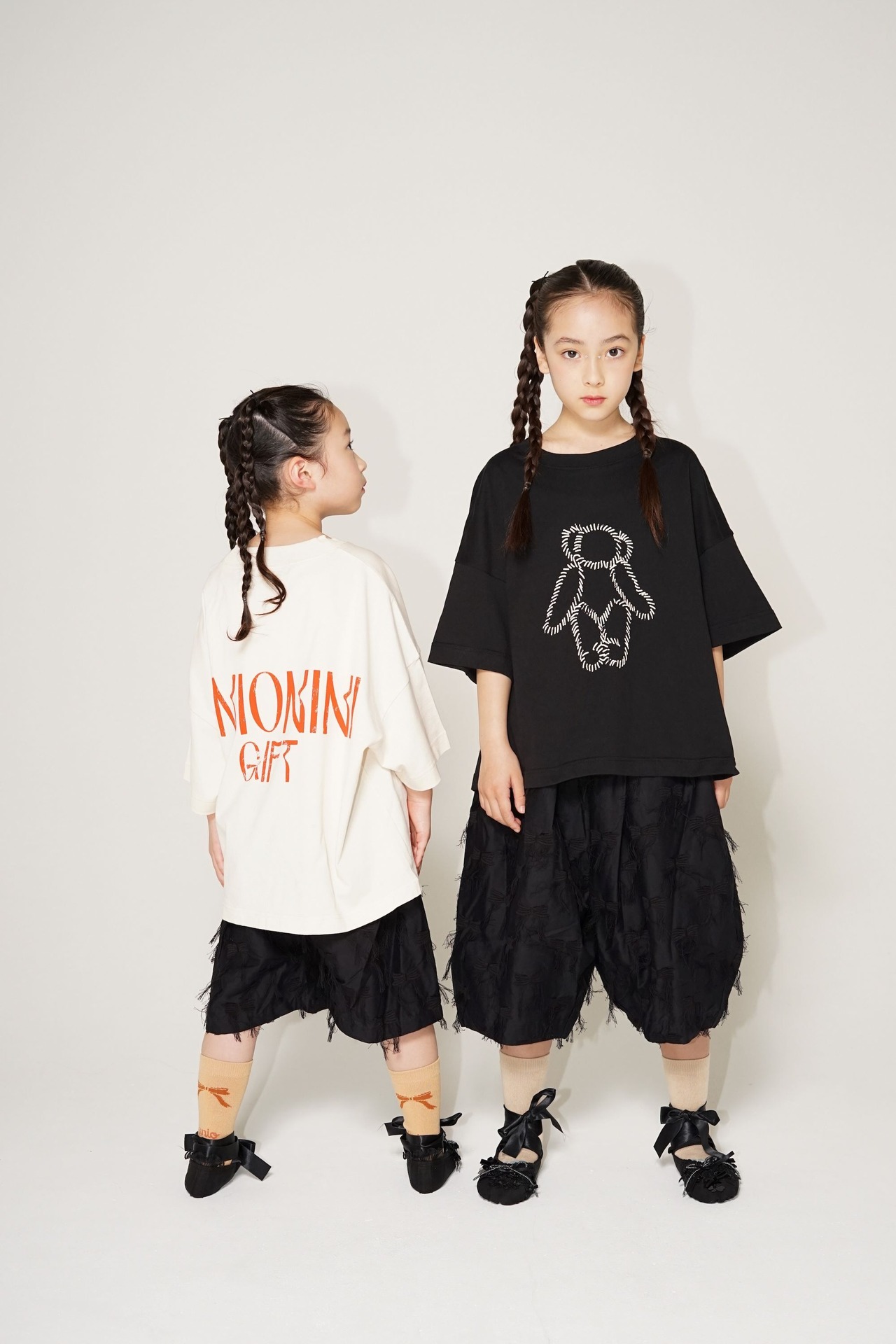 〈 UNIONINI 24SS 〉 teddybear logo big tee "Tシャツ" / Pink Beige / Kids