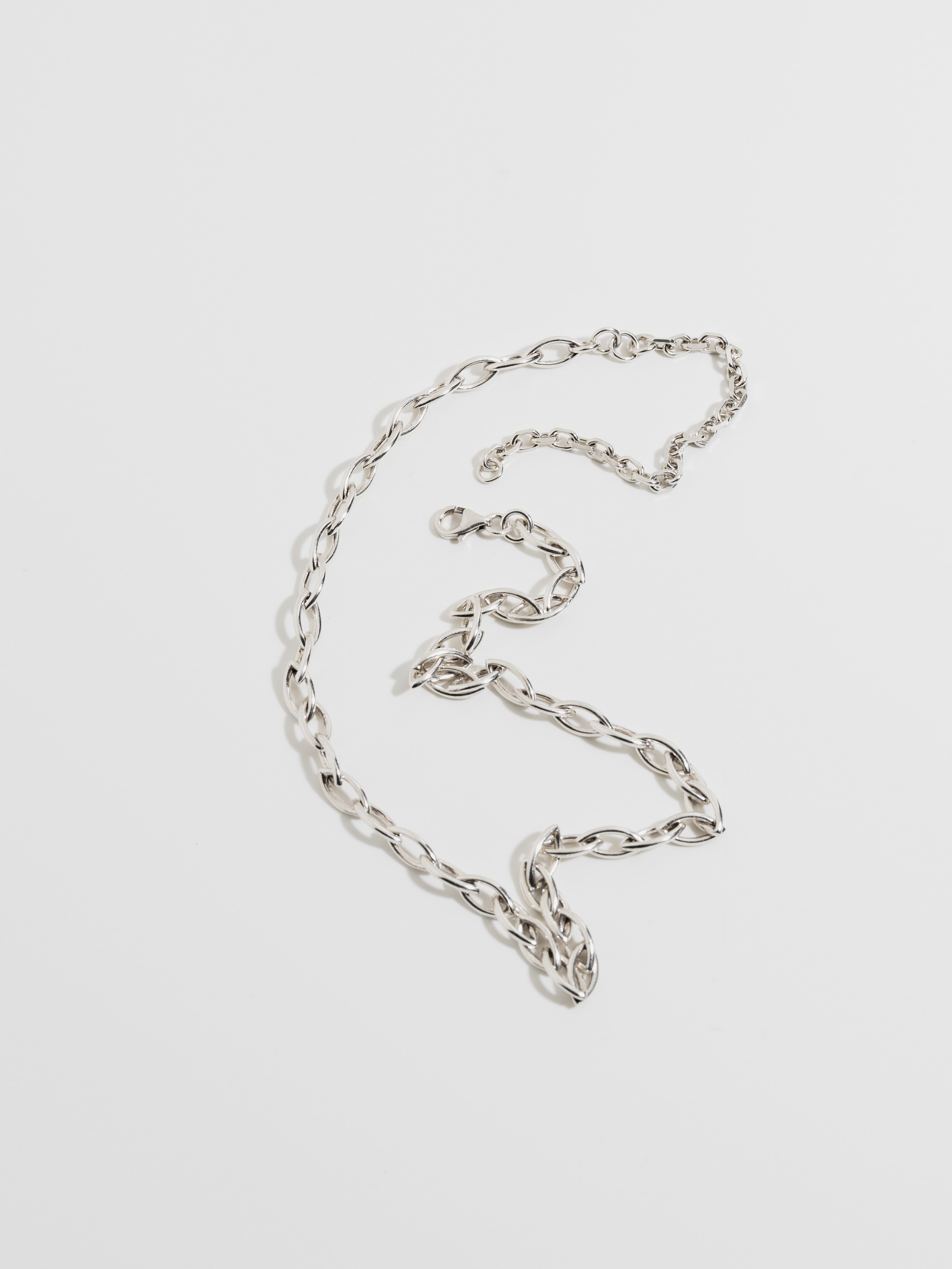 Vintage sterling silver rhombus chain necklace