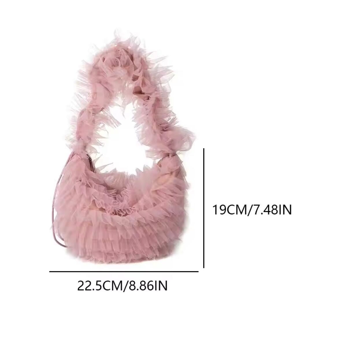 チュールラッフルショルダーバッグ