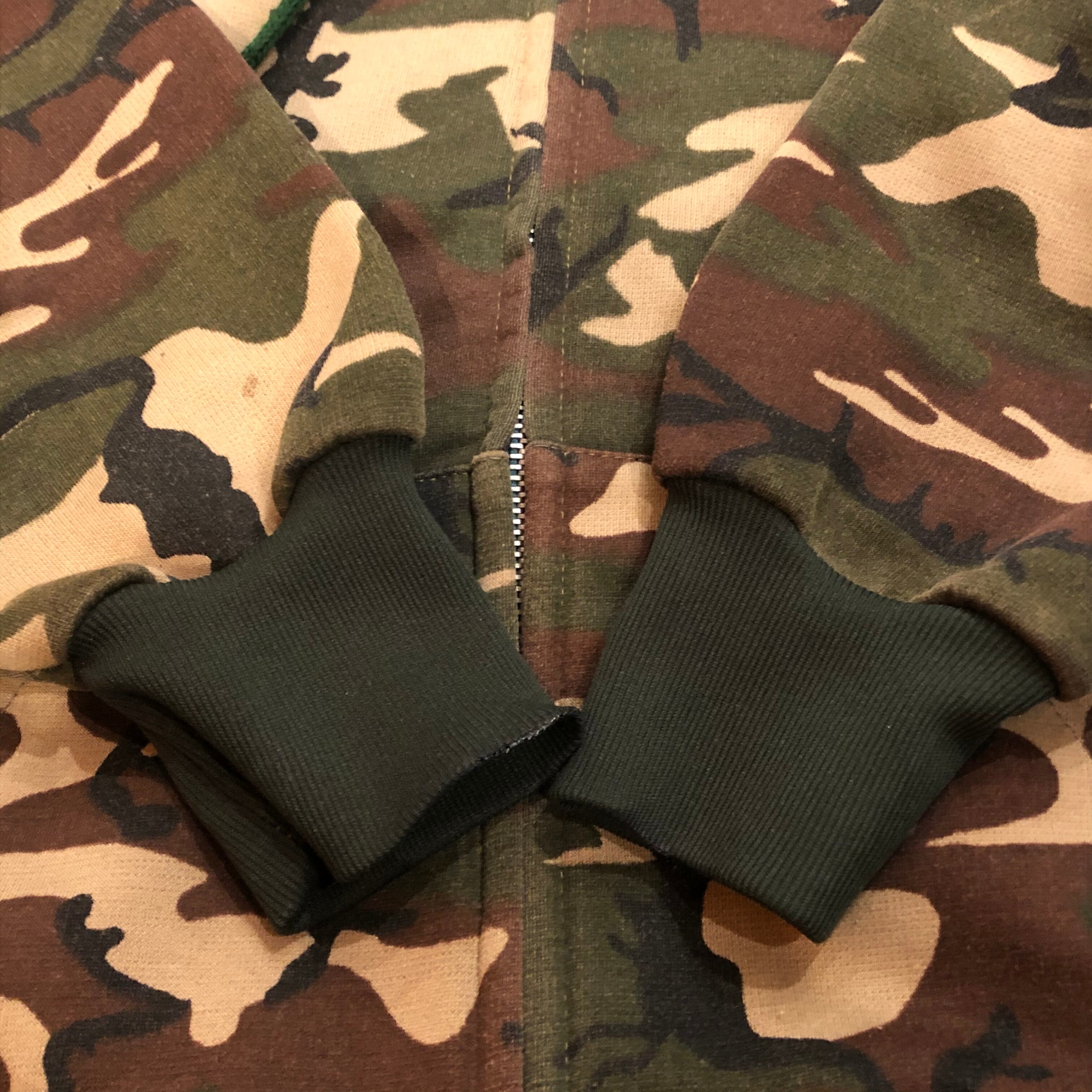 80s 〜90s back thermal camo full zip hoodie【高円寺店】 | What