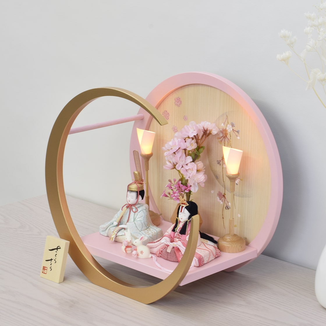 雛人形 親王飾り【桜月】一秀 木目込人形 さくらさくら｜おしゃれ