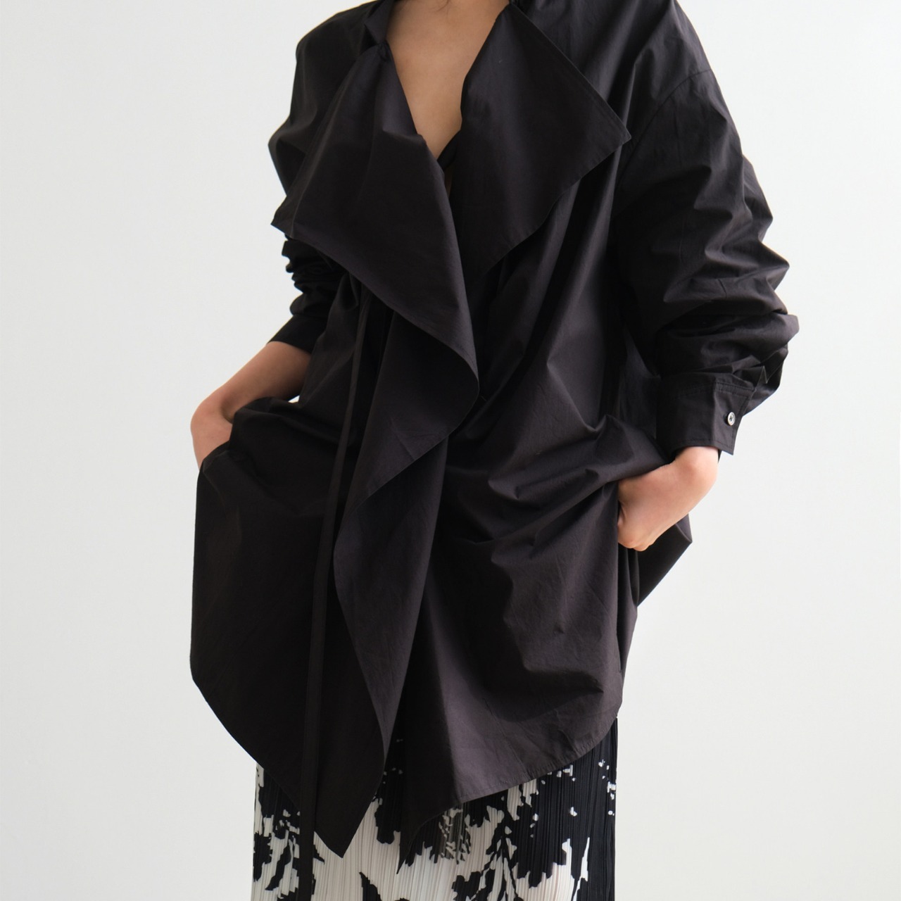 Open collar shirt  T4443