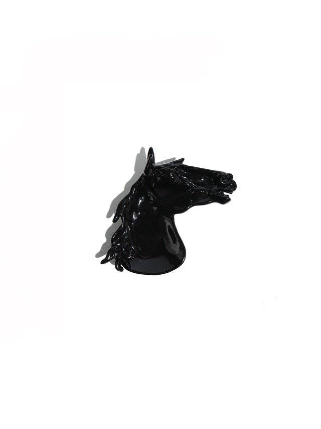 ENAMEL HORSE TRAY(BLACK)