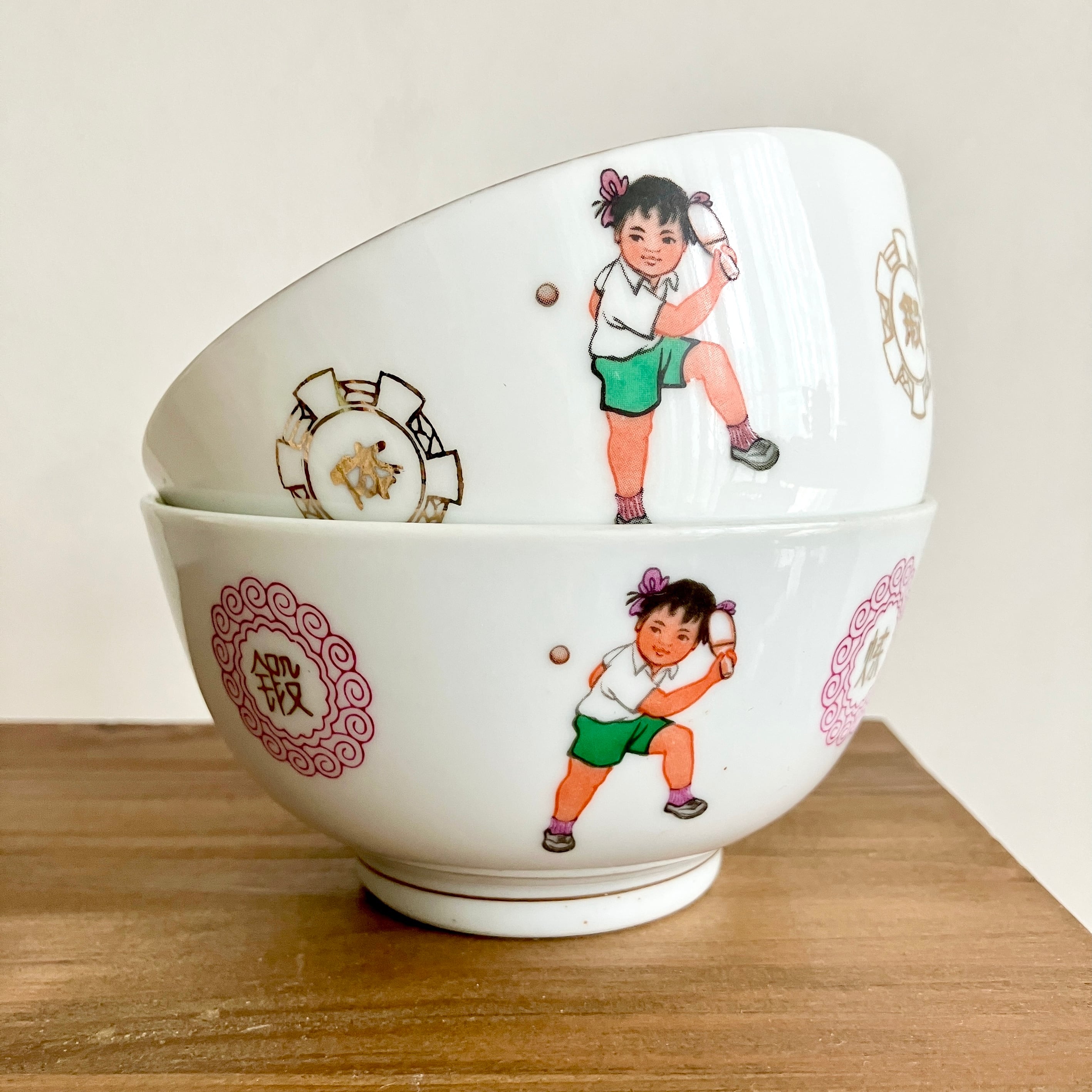 ピンポン少年少女団の器|50's&80'sライスボウル2つセット