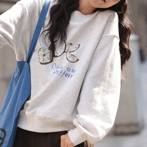 print crew neck sweatshirt J00106