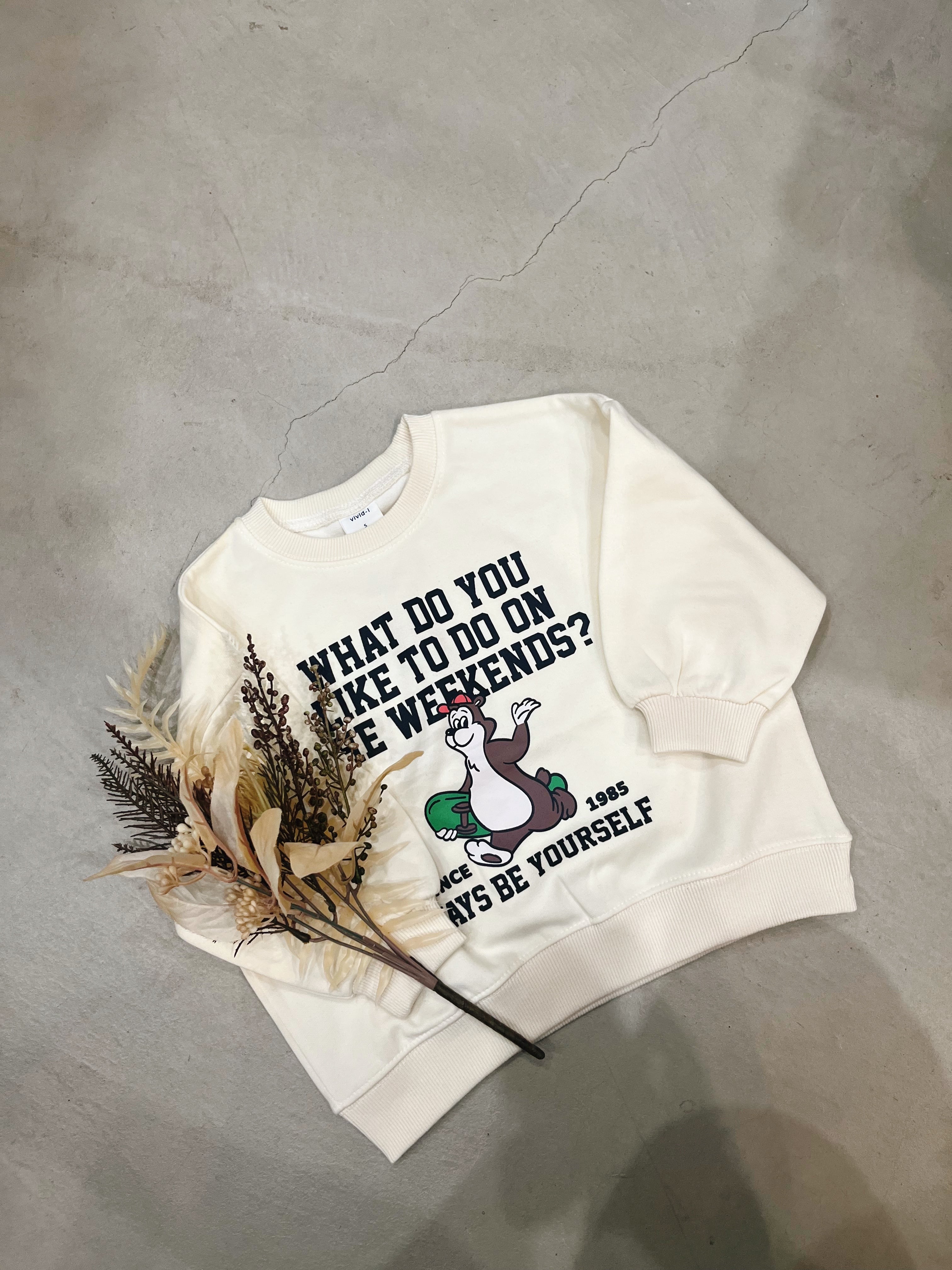 【vivid-i】くまスケーターMTM アイボリー(80~140cm)