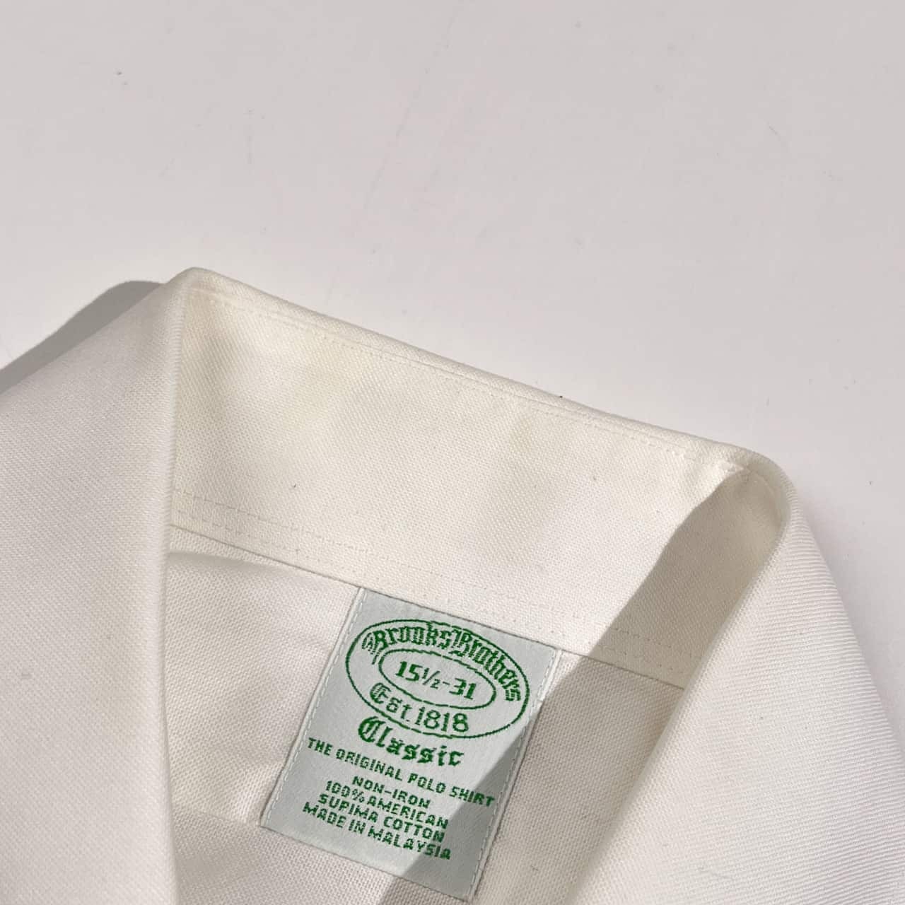 Brooks Brothers ブルックスブラザーズ Classic ノンアイロン BD ボタンダウン 長袖 ワイシャツ ドレスシャツ 15 1/2-31/ホワイト系 メンズ