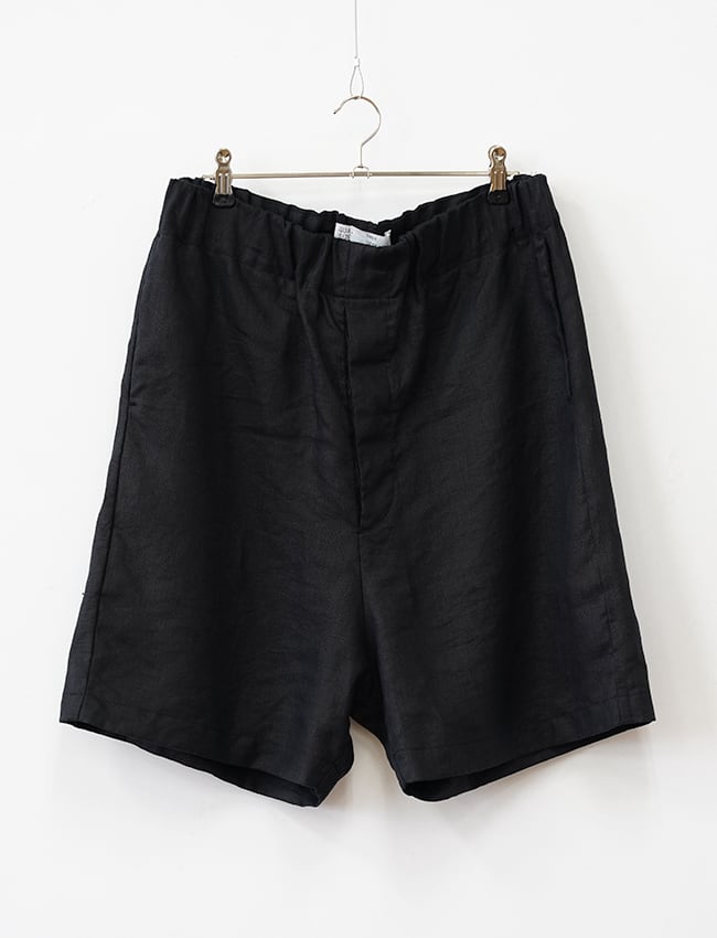 aulico : LINEN SHORT PANTS / BLACK | aulico
