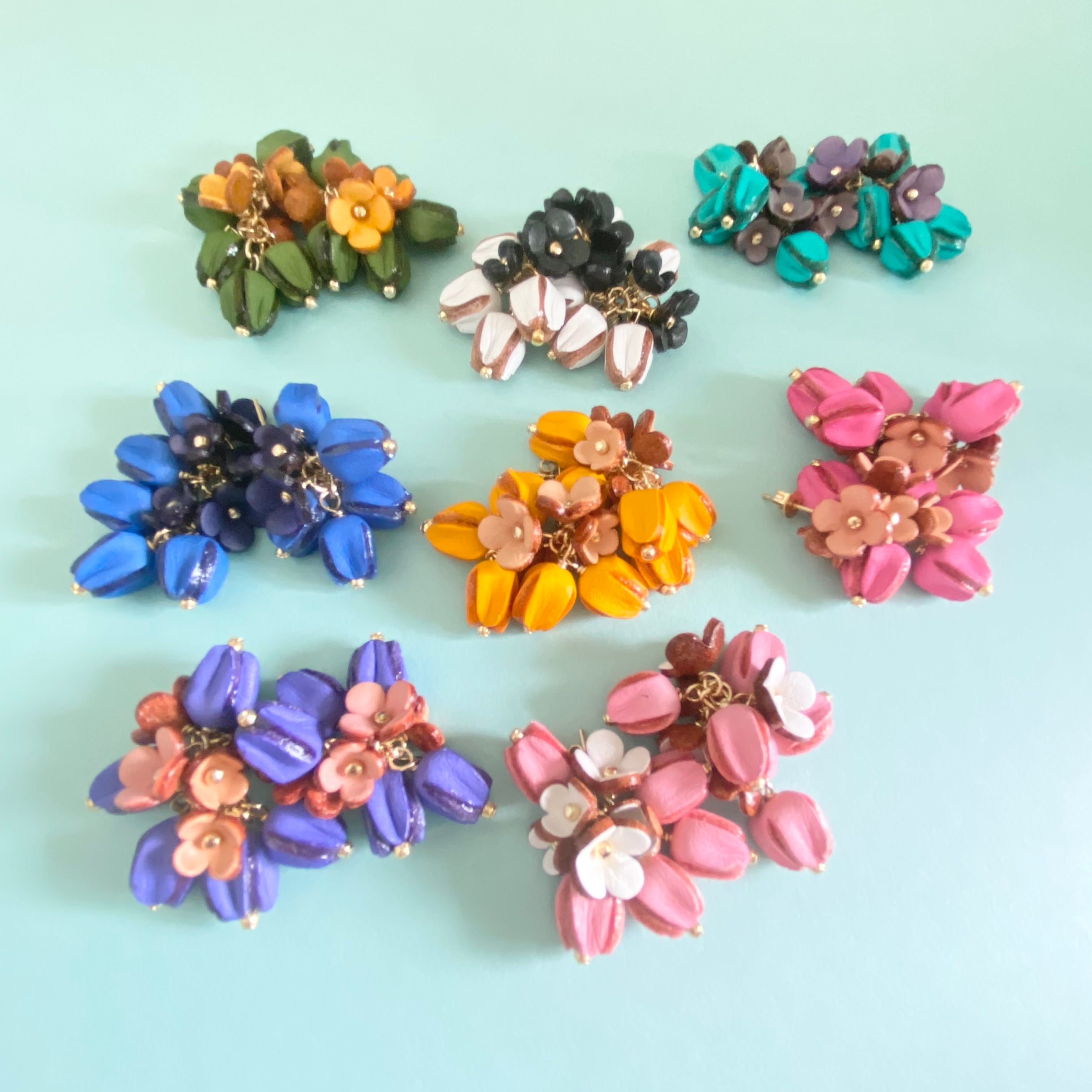 着け心地抜群！軽量ピアス】エリカフラワーピアス（パープルラベンダー