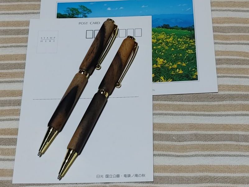 黒柿手作りボールペン〈スリム〉（限定品）　《送料無料》