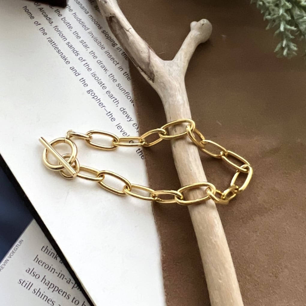 Oval Chain Bracelet【GOLD】 | Akto