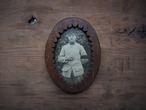 PHOTO FRAME / OVAL SCALLOP WOOD / FRANCE