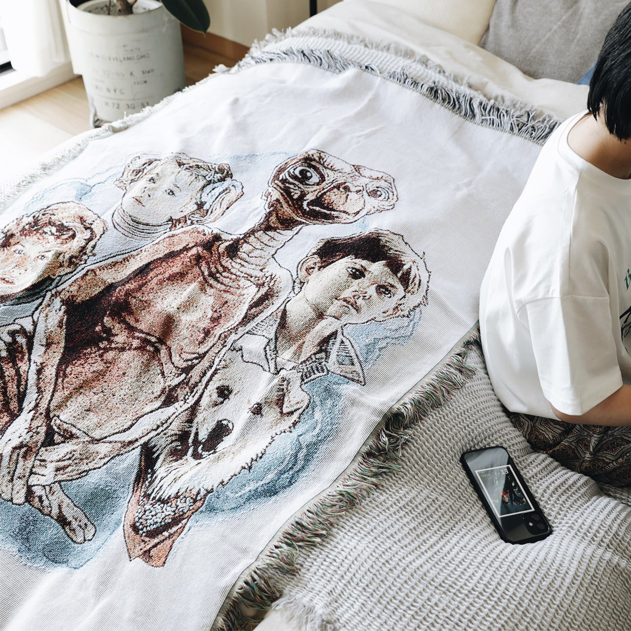 E.T. and friends tapestry rug