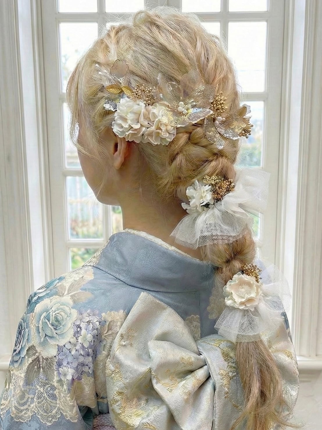 アメリカンフラワー髪飾り】袴 振袖 成人式 ヘアドレス ヘアパーツ