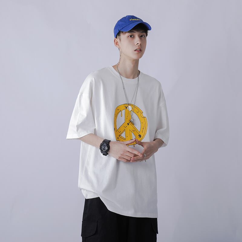 全2色 Tシャツ カットソー プリント カジュアル シンプル