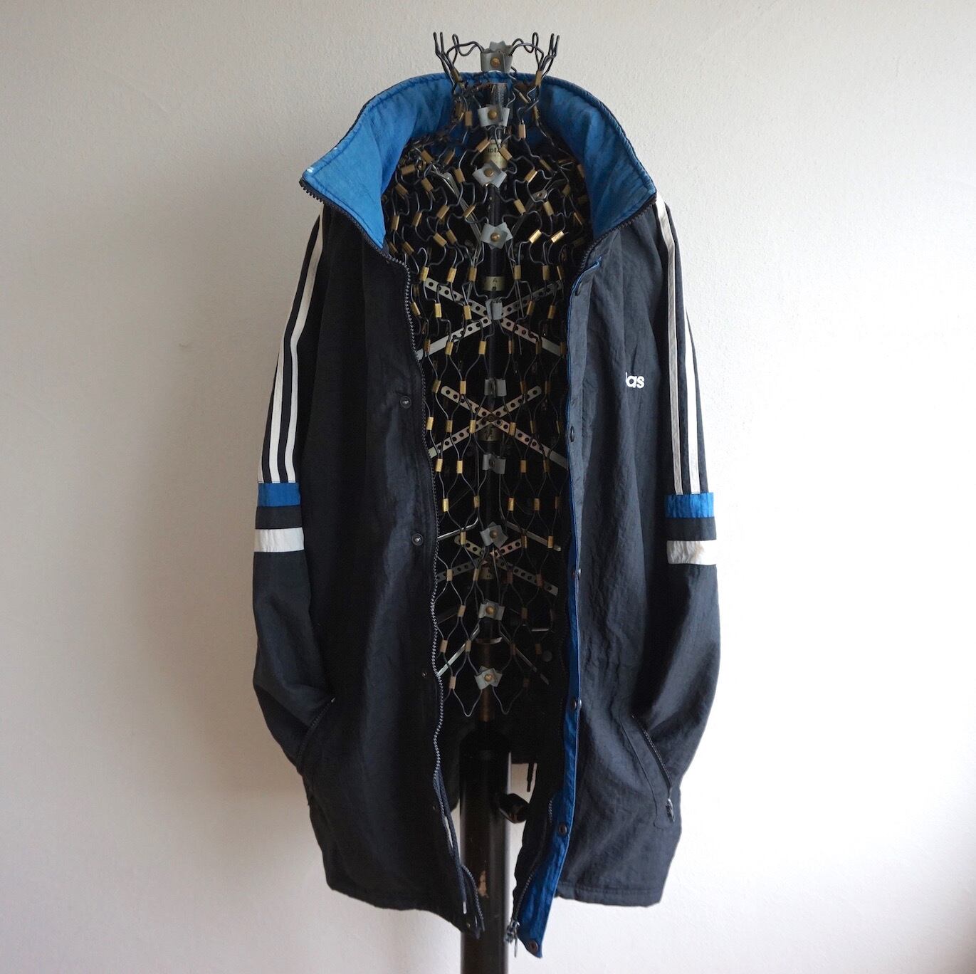 1990's [adidas] 3ストライプス トラックコート ブラック 表記(L