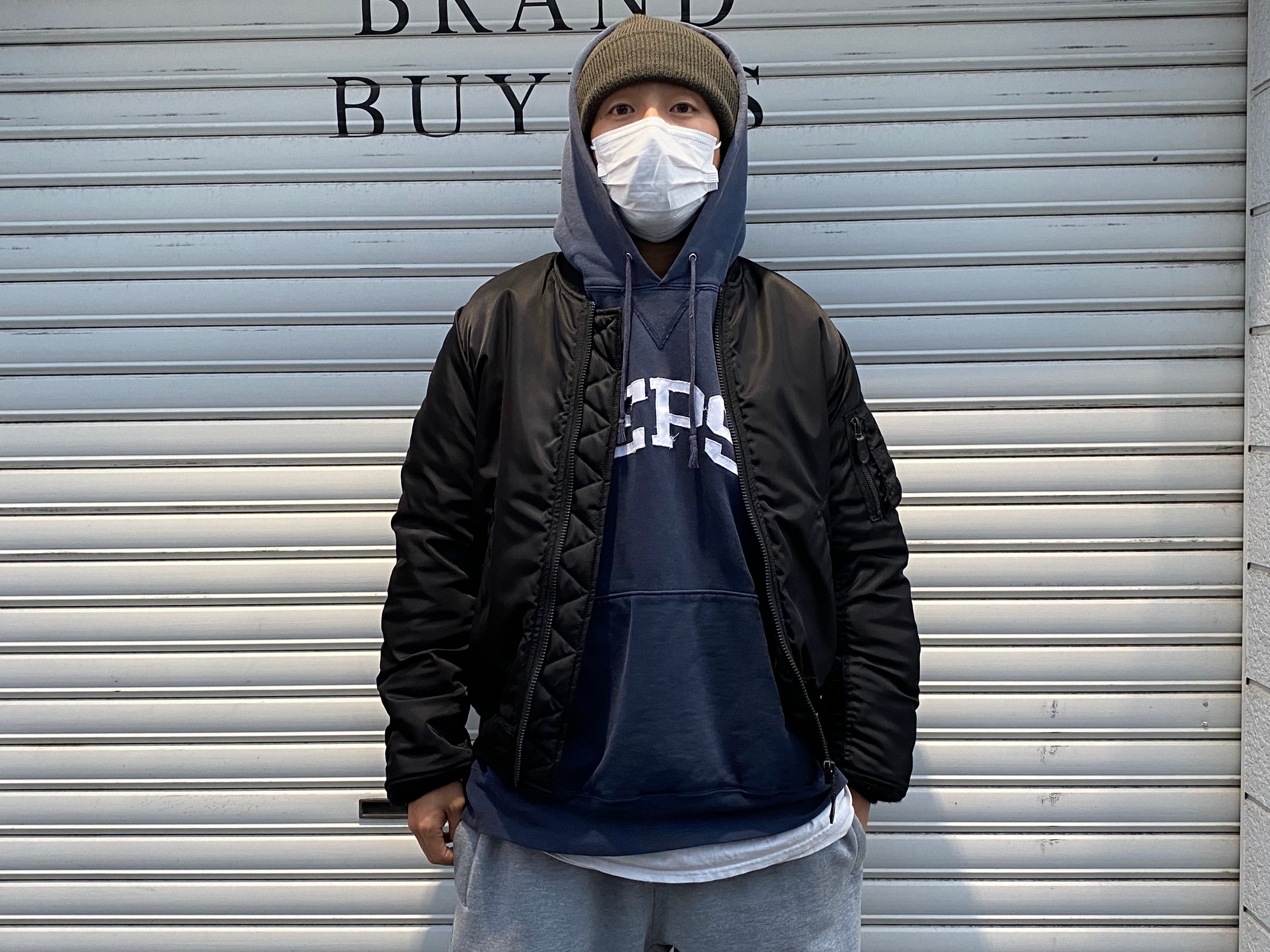 WTAPS MA-1 JACKET 142GWDT-JKM04 MEDIUM BLACK 180KH8505 