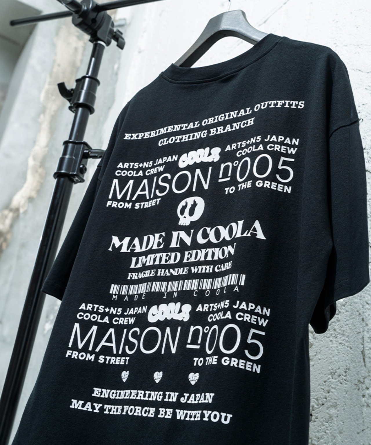 COOLA MadeロゴエンブロイダリールーズTシャツ (BLACK)　CQ-44060