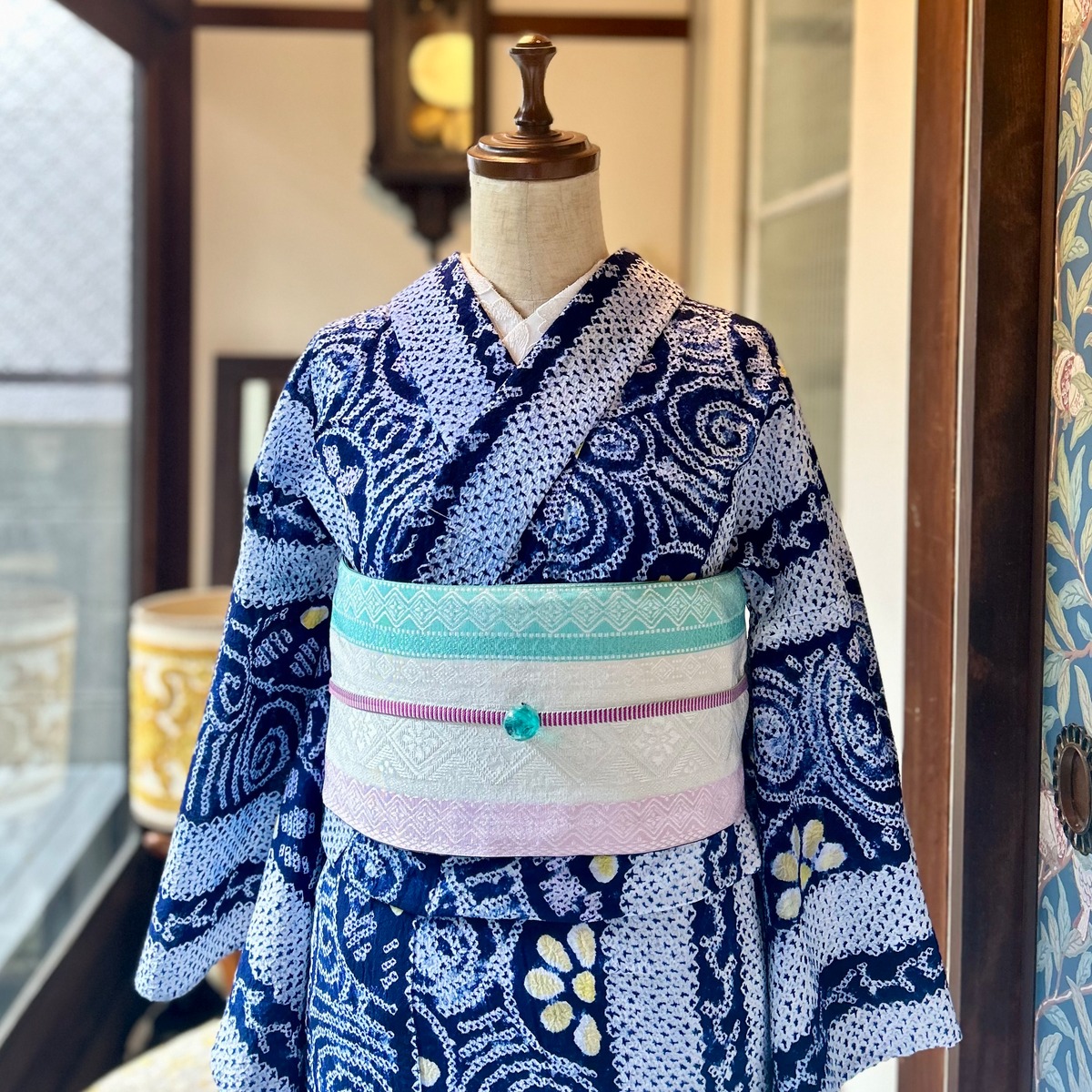 新品未使用タグ付き雪花絞り浴衣 【公式通販】