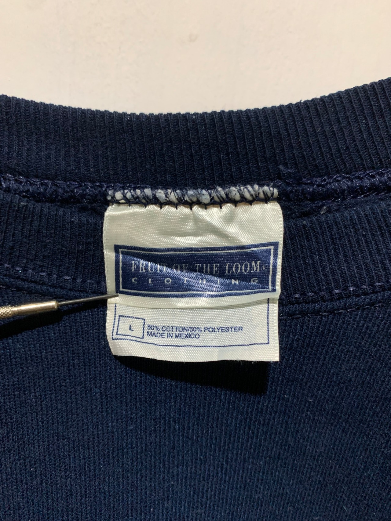 90's FRUIT OF THE LOOM Blank Sweat Shirt【L】