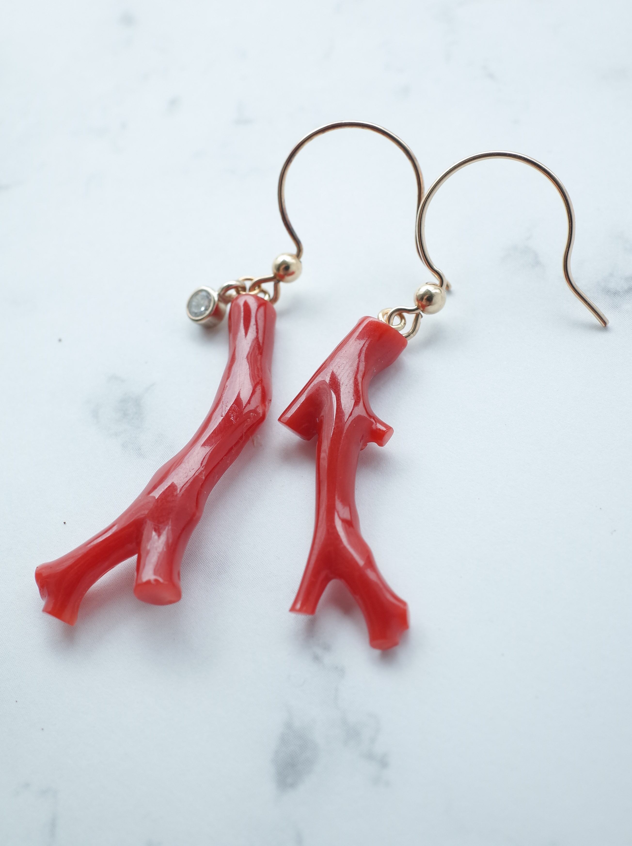 Red Coral Earrings -  6