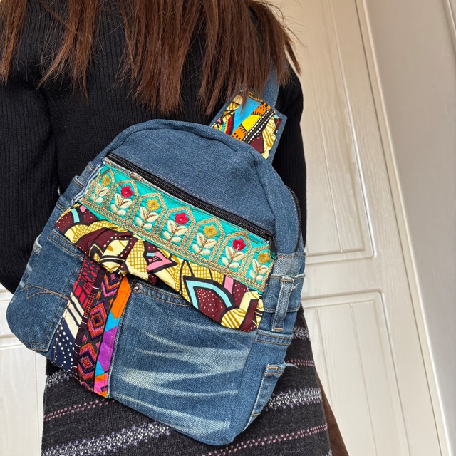 アフリカンデニムワンショルダー