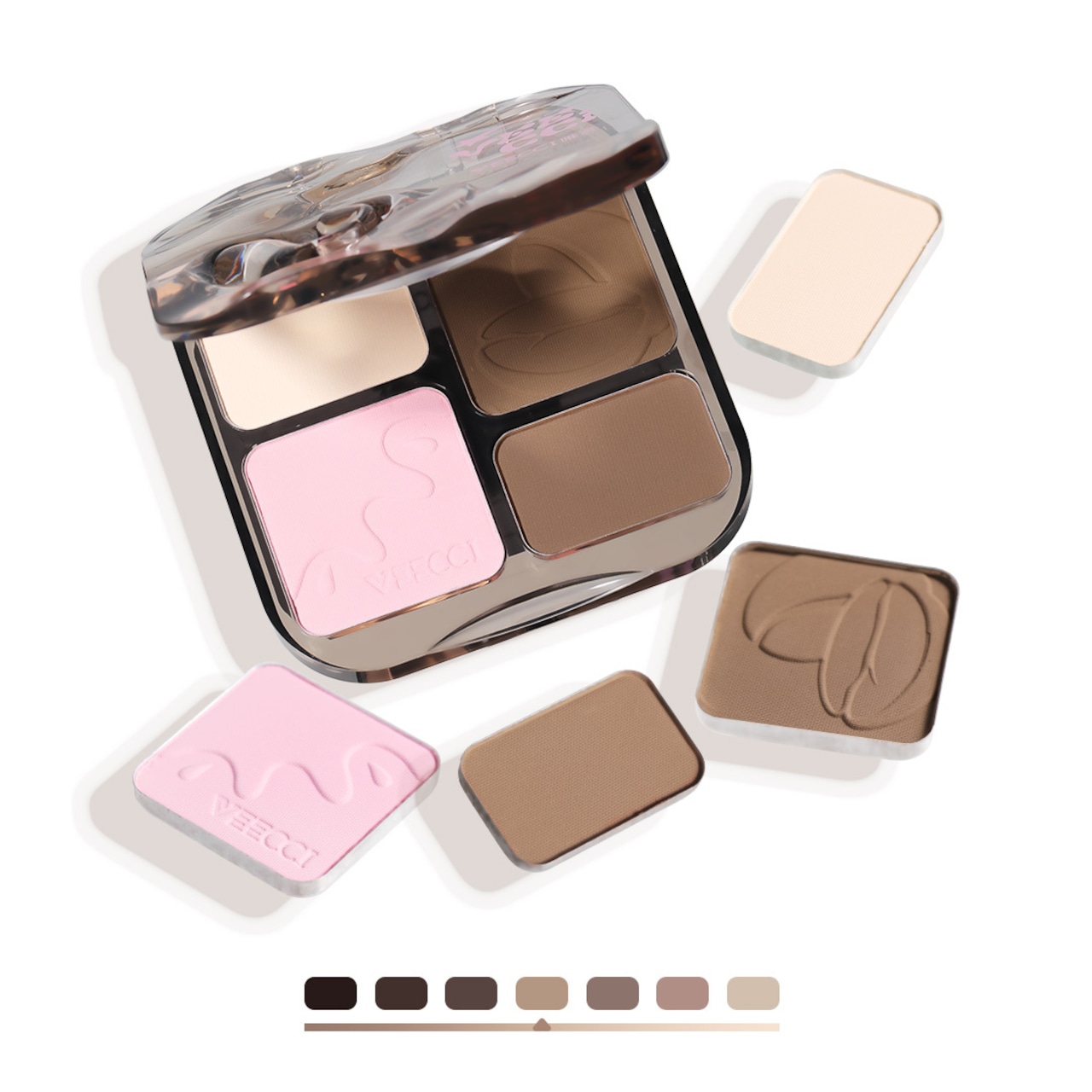 VEECCI クラシック4色アイシャドウパレット