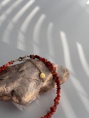 Carnelian choker necklace［GSN095］
