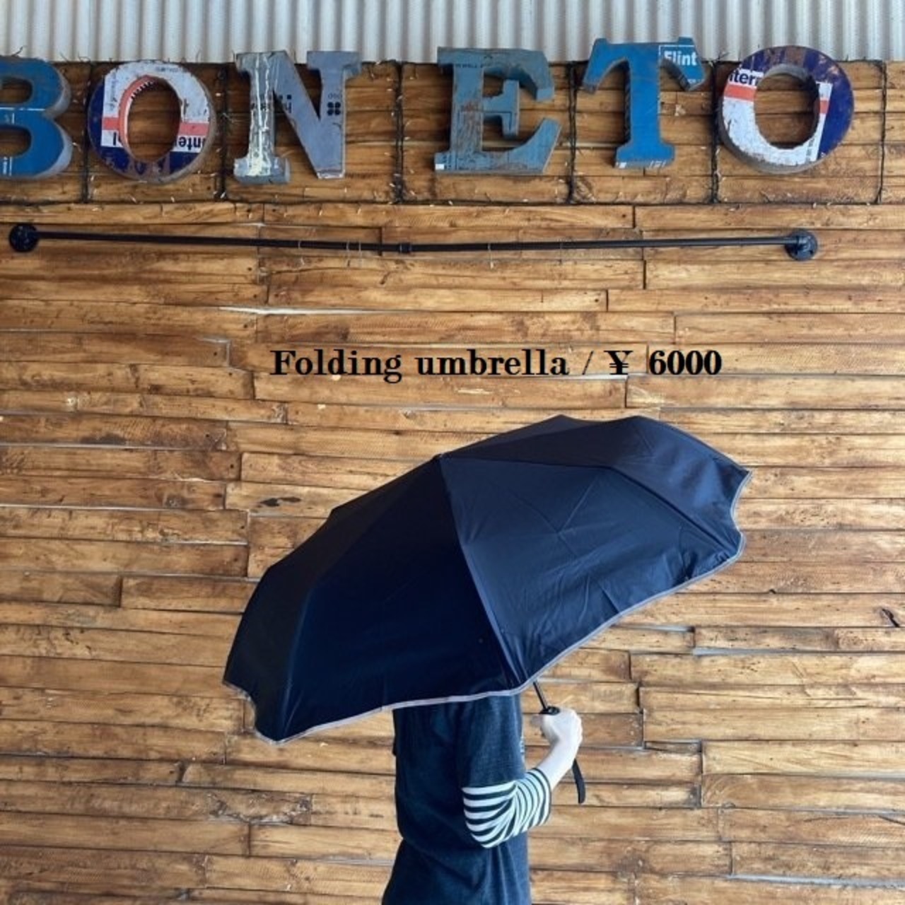 TOPANGA Accessory　ワンタッチ折りたたみ傘　ブラック