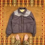 1980's DEADSTOCK Unitog Work Western Puffer Jacket/ Brown/L