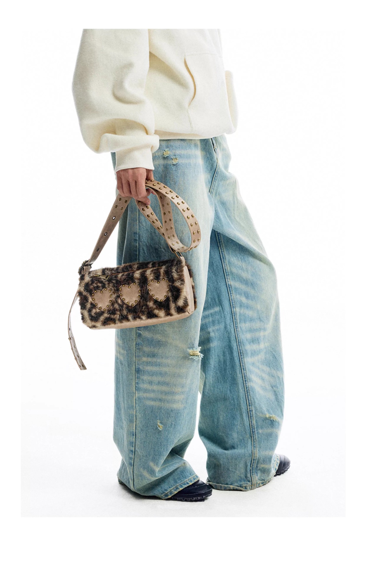 CONP Rivet Leopard Print Bag