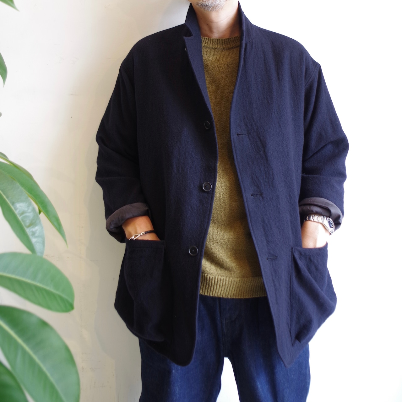 E R A.  SHUKUJU WOOL AWAI JACKET  T001W