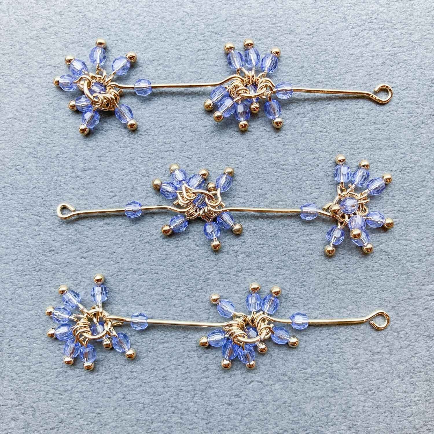 再入荷〉小花ビーズつながりチャーム | Dua-アクセサリーパーツショップ