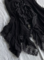 "axes femme" Lace-up Frills Bolero