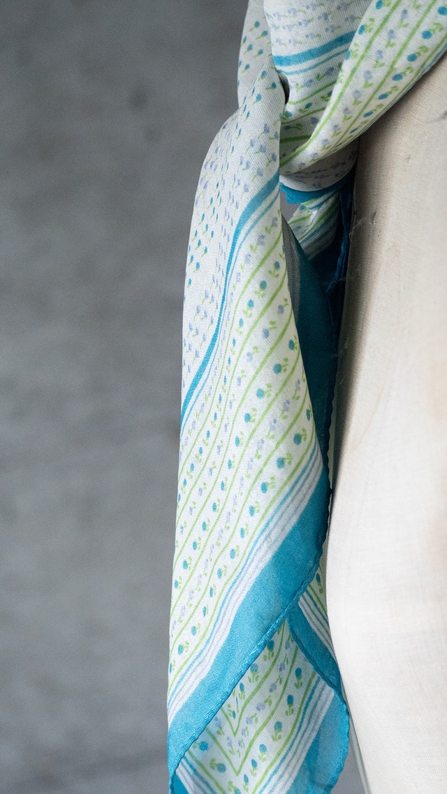 "J.D'ORMONT PARIS" 1980s Small floral pattern scarf