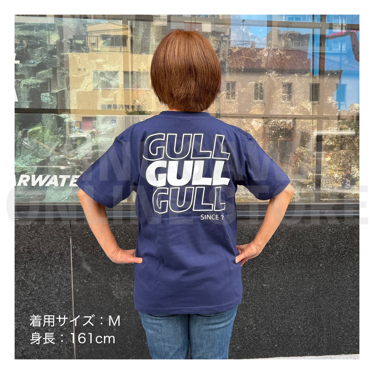 【OnlineStore限定】GULL デザインTシャツ(Tri-GULL)″ インディゴ ”